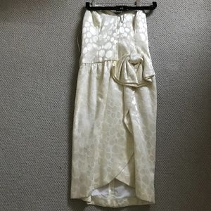 Strapless Midi White Dress